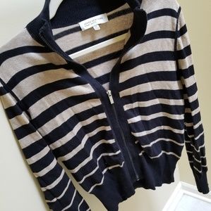 Jones New York Sport Petite Small Striped Sweater